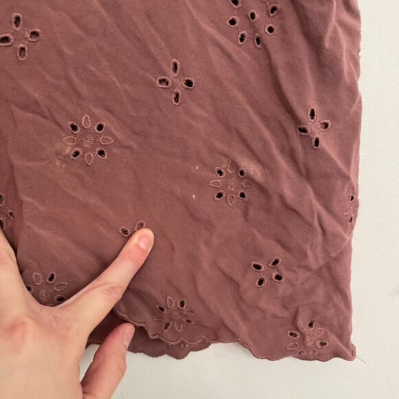 TORRID 1 Plus Size Sophie Eyelet Swing Cami Mauve Pink Lace Trim Summer Tank Top - Picture 13 of 16